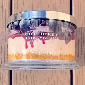 🆕HARRY SLATKIN HOMEWORX BLUEBERRY CHEESECAKE 4 WICK, 18oz CANDLE NWTS!